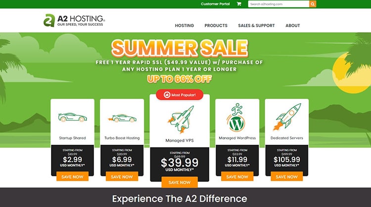 A2 Hosting as BlueHost alternatives