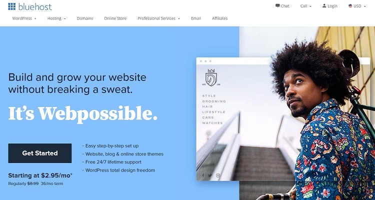 Most Popular Web Host - BlueHost #3