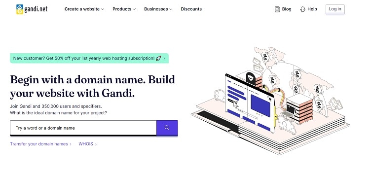 Gandi domain search