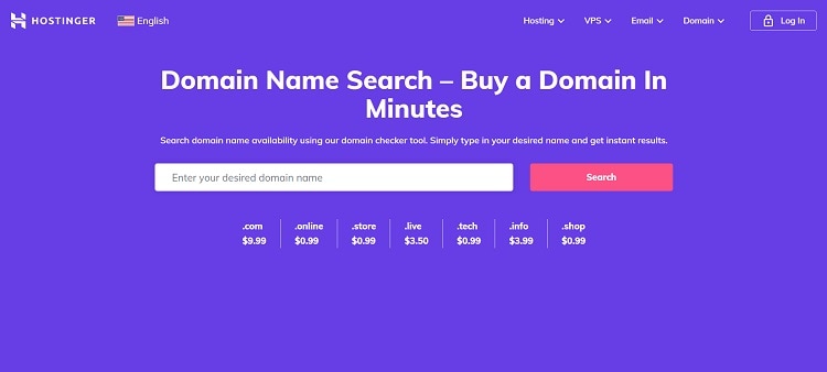 Hostinger Domain Search