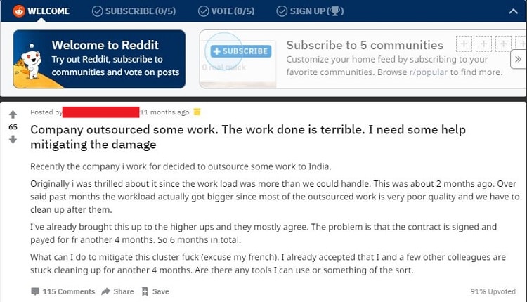 India Complaint
