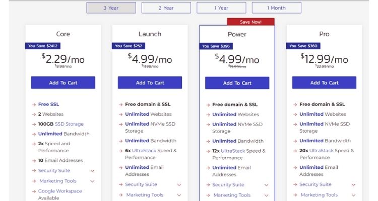 InMotion shared hosting plan