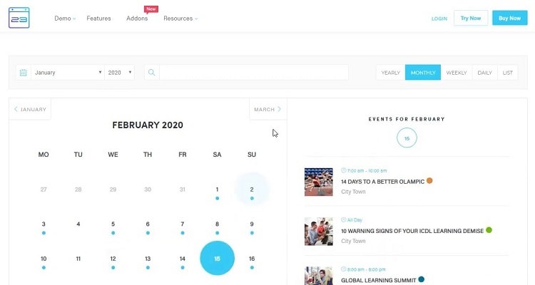 Modern Events Calendar - cover from event bookings to payment handling and scheduling. 