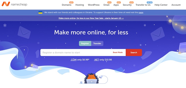 NameCheap Domain search