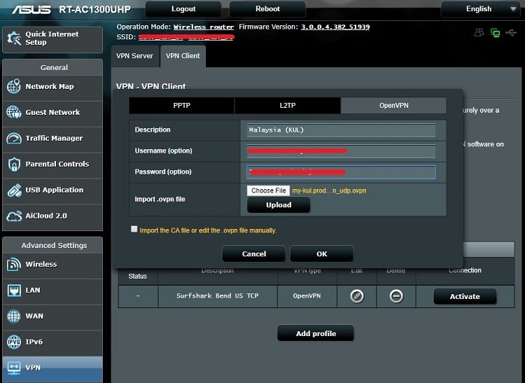 setting up VPN on routers