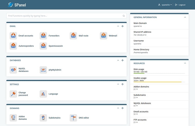 Control Panel Example