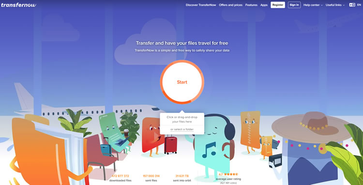 TransferNow - Alternatives to WeTransfer