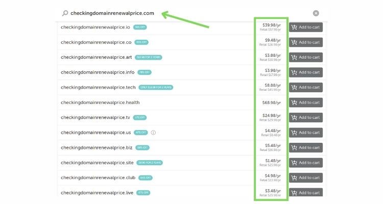Domain Name Pricing