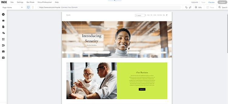 Wix ADI readies your website for further customization if needed.