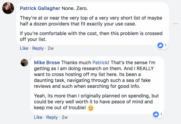 Kinsta user review - Patrick Gallagher