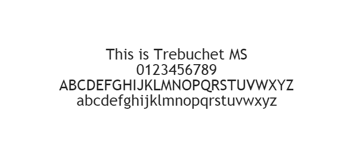 Web Safe Fonts - Trebuchet